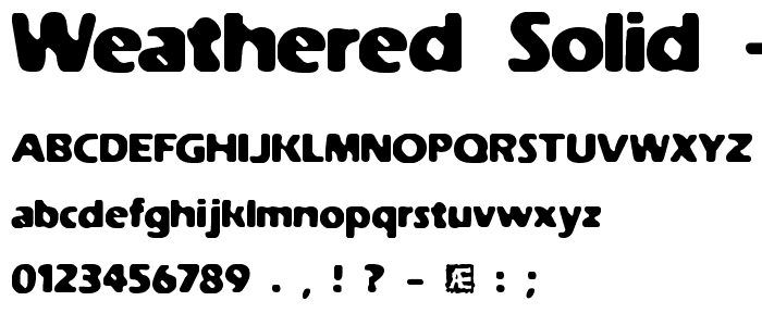 Weathered Solid -BRK- font